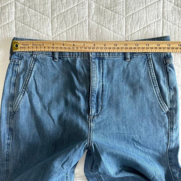 J.Crew Women’s Drapey Denim Trouser Light Wash Wide Leg BY994 Size 27 New - Picture 11 of 16